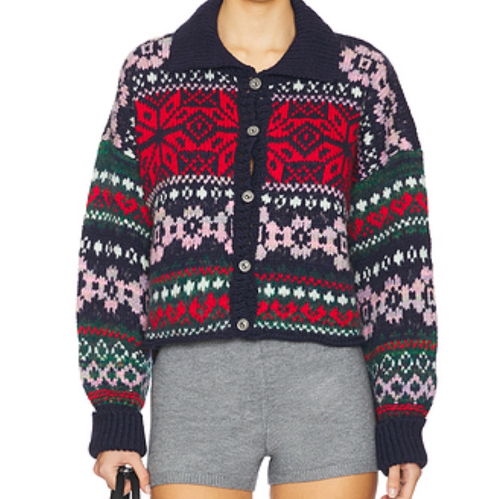 Free People Multicolor Patterned Cardigan